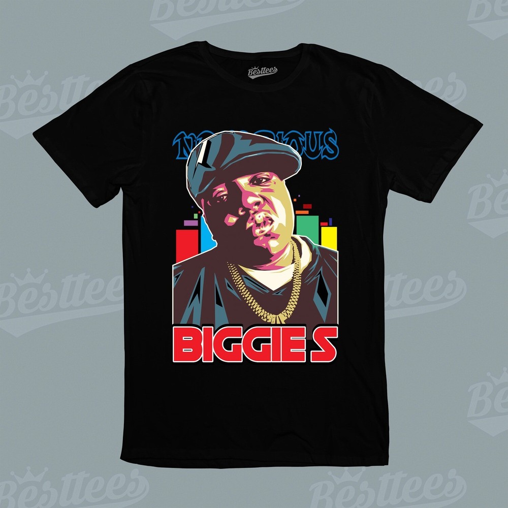 HOOD Gangster Rapper BIGGIE NOTORIOUS B.I.G. BIG HIP-HOP RAP Music Band T-Shirt