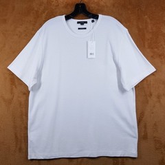 VINCE Shirt Mens XL White Pullover Short Sleeve Pique T-Shirt 100% Cotton $110
