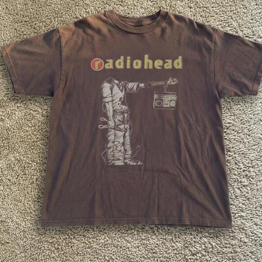 Radiohead 90s Rare Design Albums The Computer Dark Chocolate T shirt NH27017
