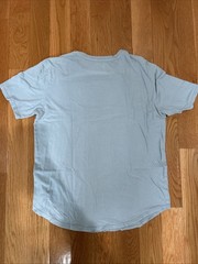 ASOS Basics Men’s T-Shirt Medium Light Blue Scallop Hem Crew Neck Casual Tee
