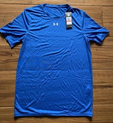 (2) Men’s Under Armour Tee Size XS UA Locker Short Sleeve Heatgear Tee Royal Blu