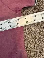 Scott James Shirt Mens Red/pink Henley Grandad Band Blade Collar Large
