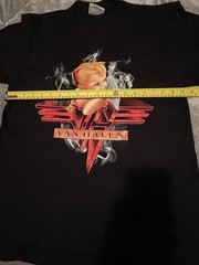 The Roxx Single Stitch Sz L Eddie Van Halen Shirt Black EUC Smoking Baby
