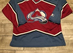 Vintage Starter Colorado Avalanche NHL Hockey Jersey Uniform Small Embroidered