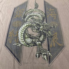Silver Strand Mens Year of the Dragon Graphic TShirt Tan Large Vintage Style Tee