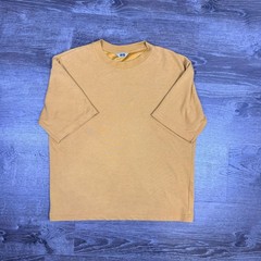 Uniqlo AIRism Oversized Crew Neck T-Shirt Mens Medium Mustard Yellow 455359