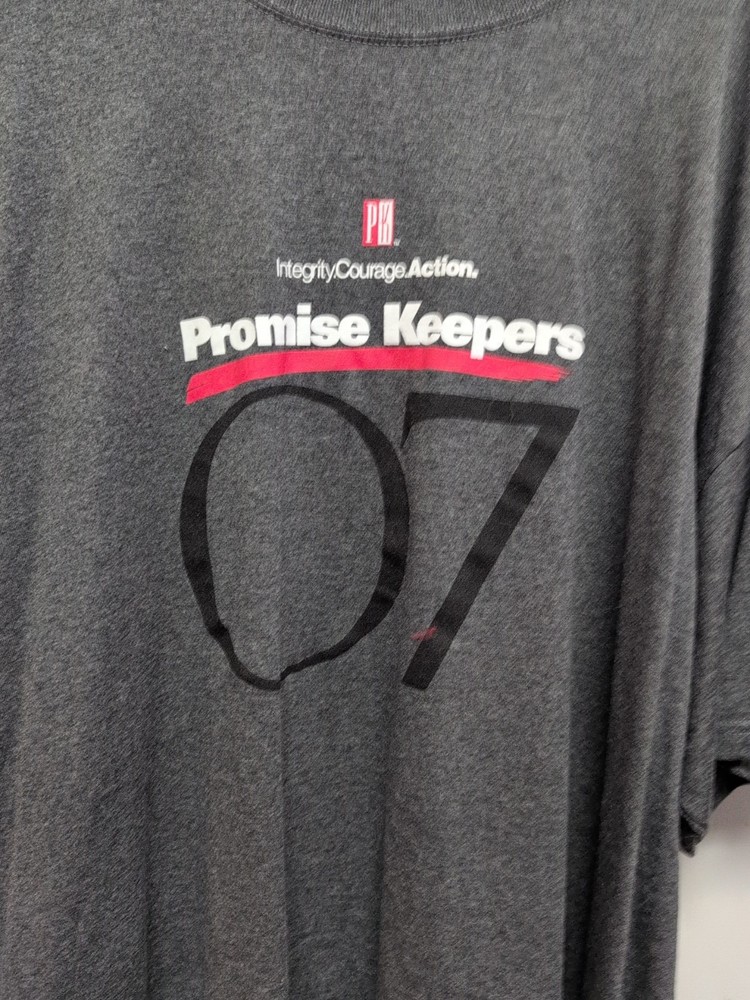 Promise Keepers Mens T Shirt Gray. 07 Size 3Xl. Stretchy