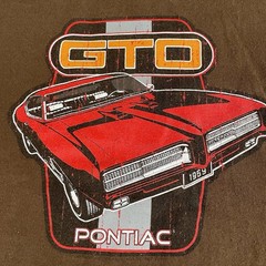 Vintage Pontiac GTO Brown Top Heavy Graphic T-Shirt Alstyle Apparel Size Large