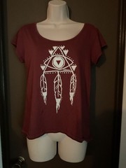 Volcom Maroon Dreamcatcher Graphic Scoop Neck T-Shirt