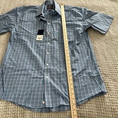 Stafford Travel Easy-Care Broadcloth Short Sleeve Plaid Shirt Size 16.5