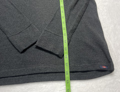 NWT Faherty Mens S Thermal Waffle Knit Long Sleeve Crew Neck Charcoal Heather