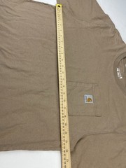 Carhartt Shirt Mens Medium Light Blue/Beige Pocket Workwear Original Fit Cotton