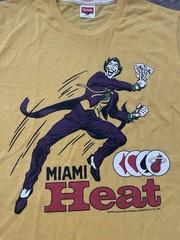 Homage Miami Heat Joker Basketball Graphic T-shirt Yellow Men’s Sz. Medium