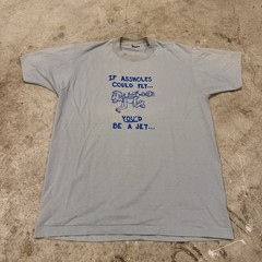 Vintage Meme Funny Tshirt “If Aholes Could Fly You’d Be A Plane” Mens XL *FLAWS