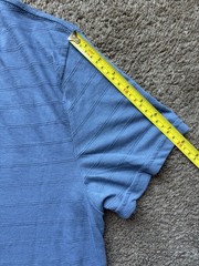 Goodfellow & Co Men’s L Standard Fit Crew Neck Short Sleeve Blue Stripe Tee