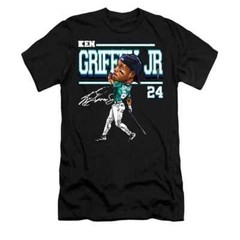 Ken Griffey Jr Signature Cotton S-5XL Black Unisex Classic Shirt