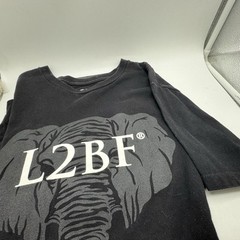 L2BF T-Shirt Live to Be Free® Street Wear Hip Hop Elephant Black Cotton Men’s M