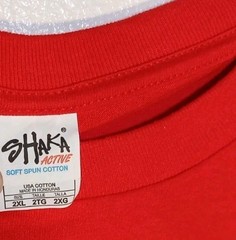 Shaka Active “Faith Over Fear” Long Sleeve T-Shirt Red 2XL 2TG Soft Spun