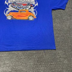 Hanes Heavyweight 50/50 Ogden Chrome T Shirt Adult 3XL 54-56 Blue Cotton Graphic