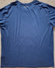 Under Armour Project Rock Mens Shirt XL Blue HeatGear Rents Due Brahma Bull Logo