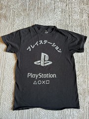 Playstation Sony Logo Japanese Kanji Gamer Officially Licensed Adult T Shirt S