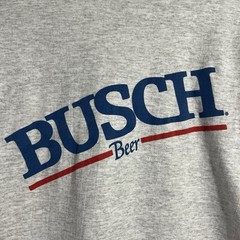 Vintage Gear For Sports Busch Beer Gray Short Sleeve T-Shirt Mens Oversized XL