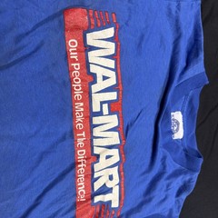 Vintage WalMart T-Shirt Mens Size M Large USA Single Stitch Adult Distressed