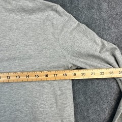 Armani Exchange Mens Long Sleeve Polo Shirt S Grey Marl AX Logo Contrast Cuff