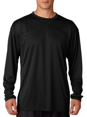 Adult Cooling Performance Long-Sleeve T-Shirt, Blk, X-Large
