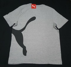 Puma Over Sized Logo Tee INF Future Puma-Gray Black- forever