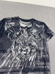 Y2K Affliction T-Shirt Puppet Master Mens All Over Print Graphic Tee Large Black