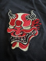 Niepce Red Demon Embroidered Japanese Streetwear Black T-Shirt Men’s XL – NWT