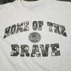 Mens Colosseum Tee T-Shirt Military Home of the Brave Camo Large Oht XL Gray