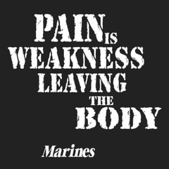 Black USMC Marines T-Shirt ‘Pain Is Weakness’ Mens Tee Shirt