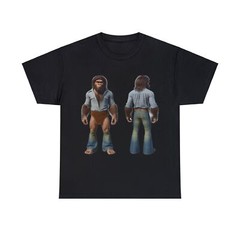 Unisex Adult T Shirt caveman platform shoes fitted button-up funny Neanderthal