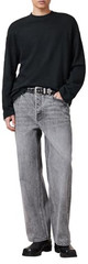 AllSaints Men’s Foster Ls Crew Neck Jet Black Size XXL