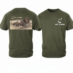 Ol’ Tom Outdoors Retro Turkey Graphic Hunting T-Shirt