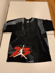 Vintage Jordan Shirt XL Black Nike Air Infrared 6s Jumpman Flight AOP Basketball