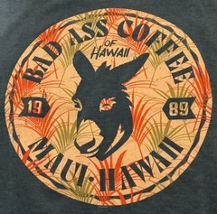 Bad Ass Coffee Maui T-shirt Mens Blue Short Sleeve Cotton Blend Size 2X