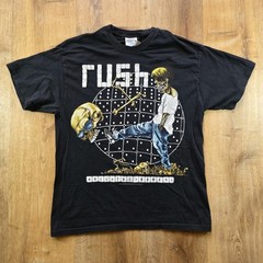 Vintage 91 Rush Roll The Bones Tour T-Shirt Black Hanes Heavyweight Rock Band XL
