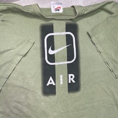 Vintage Nike Shirt White Tag USA Mens XL Green Nike Air Swoosh Check 90s-Flaws