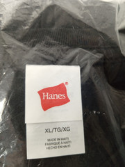 HANES CREW NECK T SHIRT BLACK 5280 SIZE XL PACK OF 4