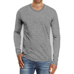 Zonbailon men’s t-shirt solid color crewneck breathable quick dry long sleeve