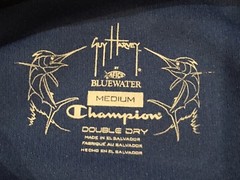 Guy Harvey Champion Blue Water Double Dry Active Wear T-Shirt Adult Size Medium