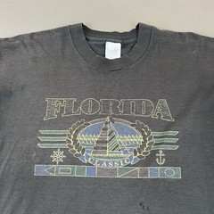 VIntage Fruit of The Loom T Shirt Men 2XL Single Stitch Florida Classic Flags