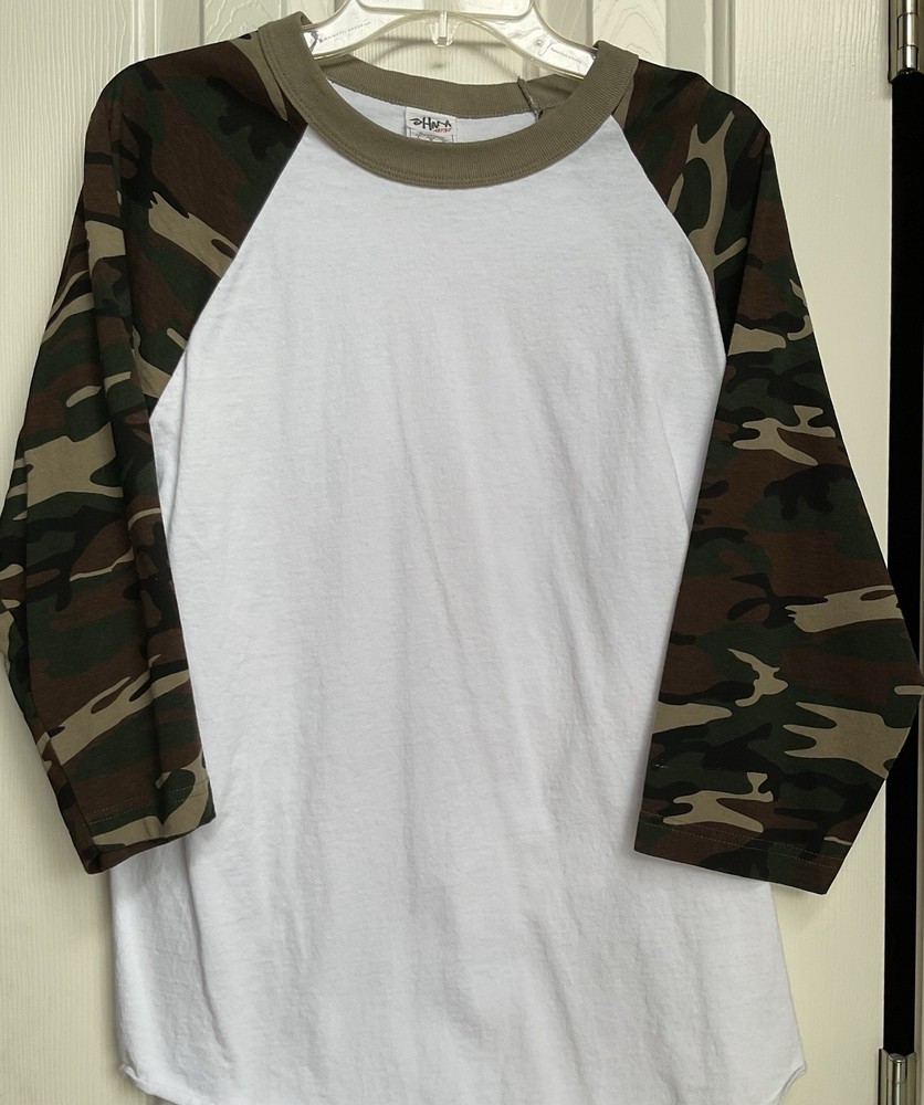 Shaka Active Men’s 100% Cotton White Camouflage T-Shirt Brand New Size Large