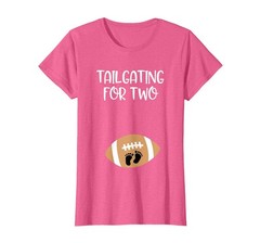 Tailgating for Two Football Game Day Pregnant Expecting Mom T-Shirt, Women, P…