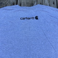 Carhartt Long Sleeve T-Shirt Pre-Washed, Size XL, Gray, 100% Cotton