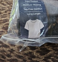 Men’s George Assorted Crew Neck Moisture Wicking T’s, 6-Pack (2 black & 4 greys)