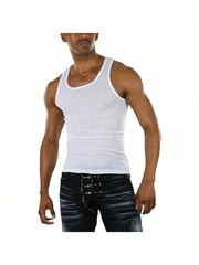 ToBeInStyle Men’s Slim Fit Shallow Scoop Neck Sleeveless A-Shirts